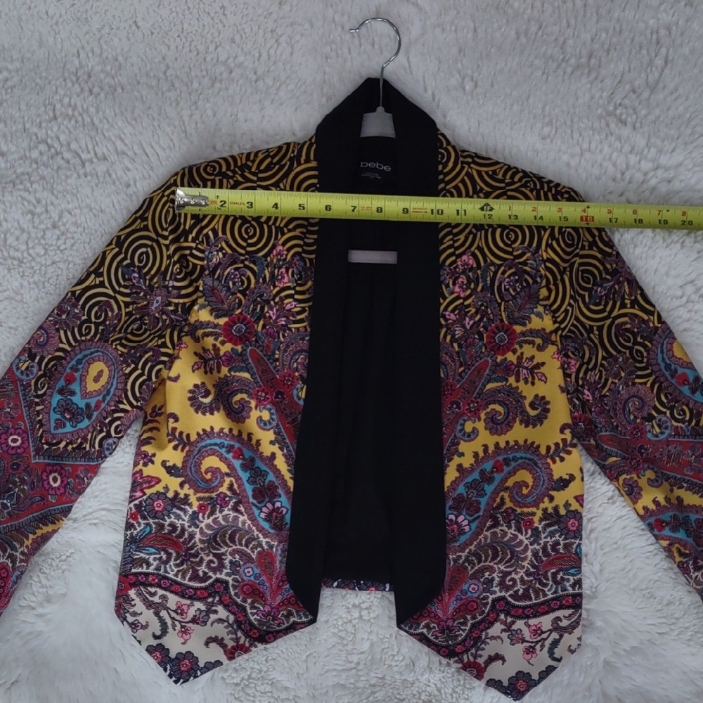 Bebe Women's Vibrant Paisley Blazer, Size S/P - Picture 9 of 16